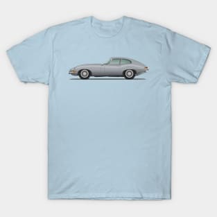 E Type Series 1 Coupe Mist Grey T-Shirt